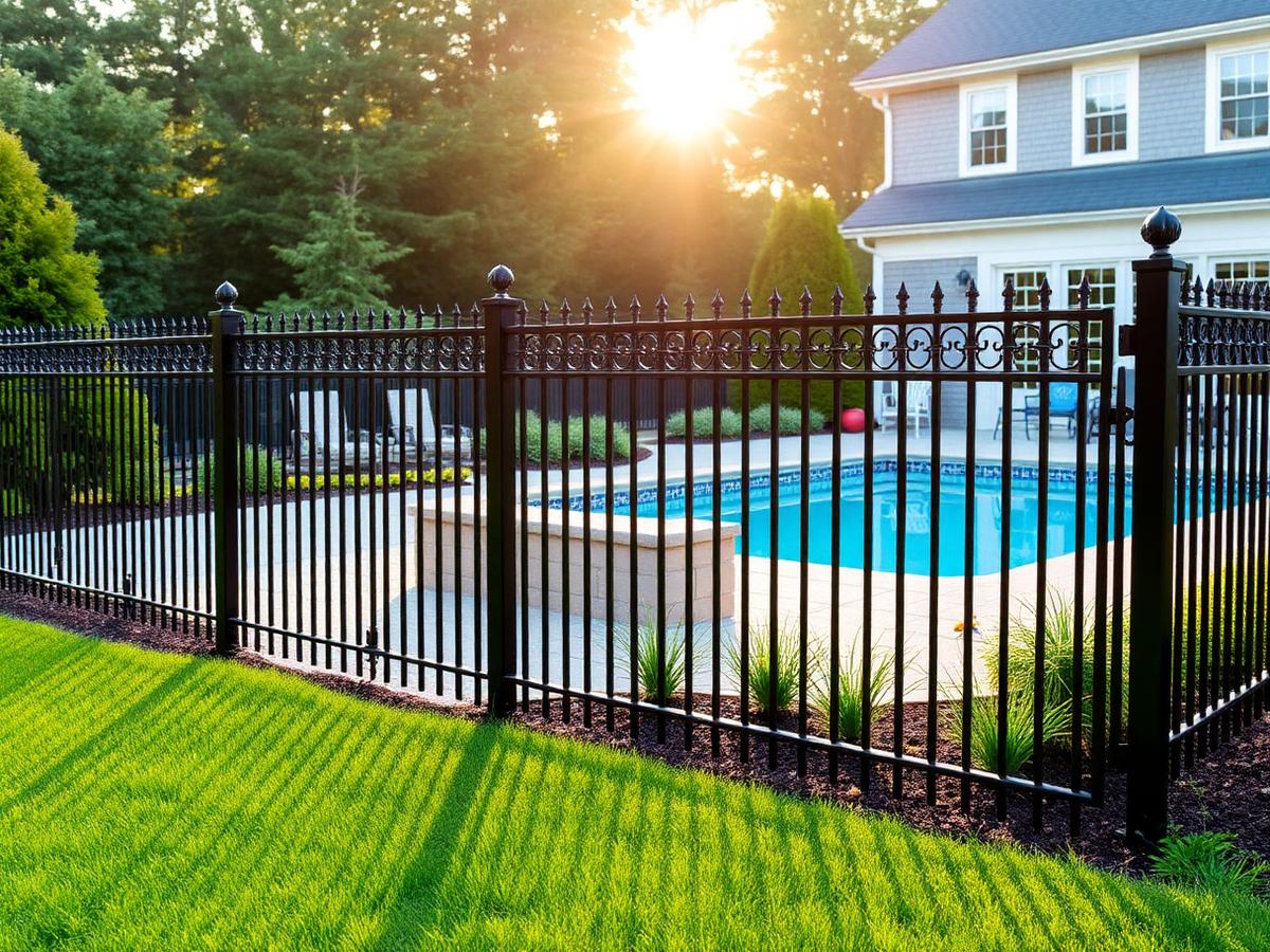 Aluminum Fencing example on a Maine property