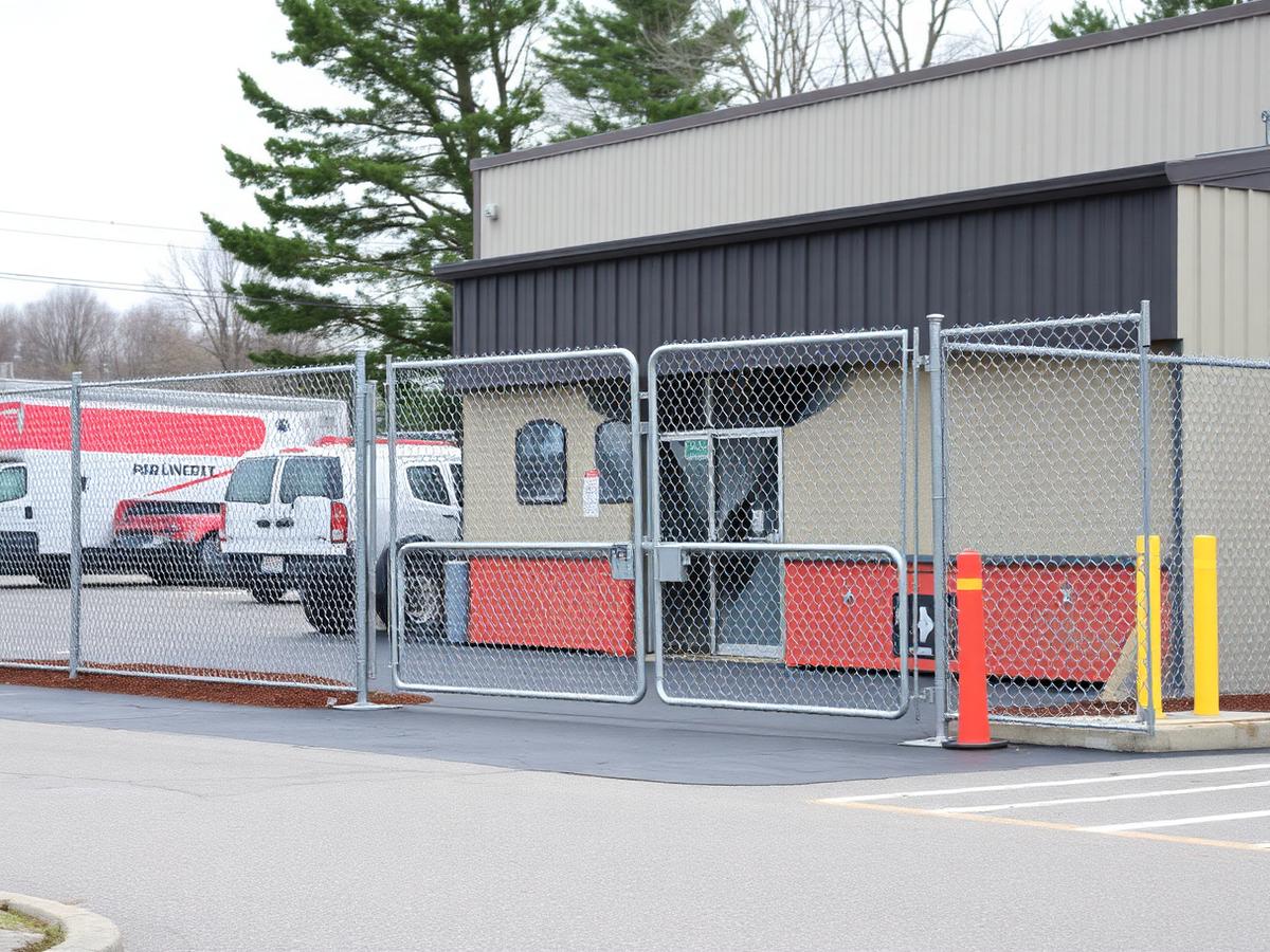 Commercial Fencing example on a Maine property