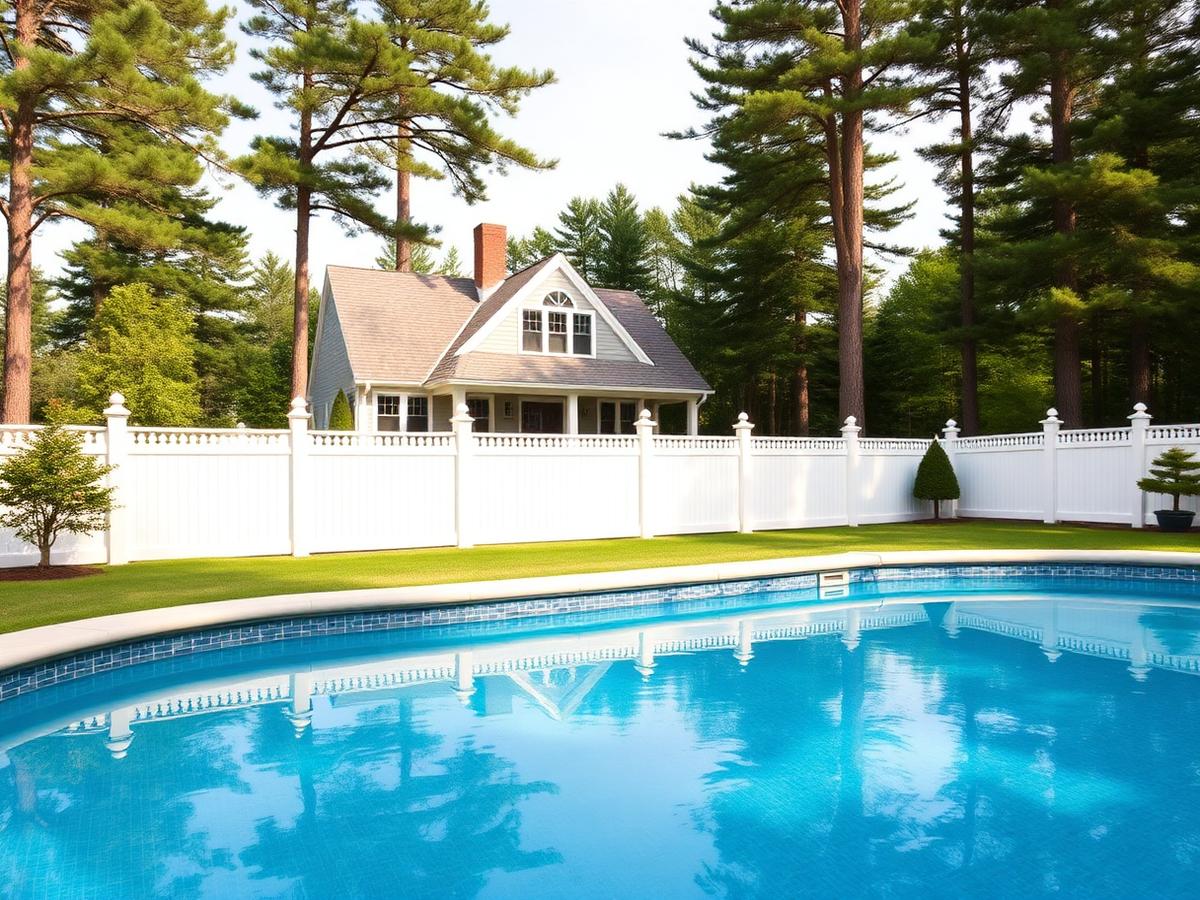 Pool Fencing on a Maine property